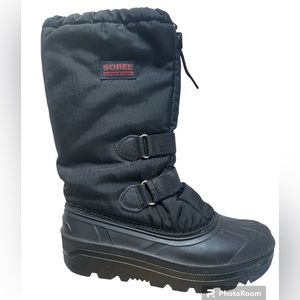 SOREL Women's Size 6 Vintage Kaufman Canada Felt Lined Snowcap Winter Boot Black